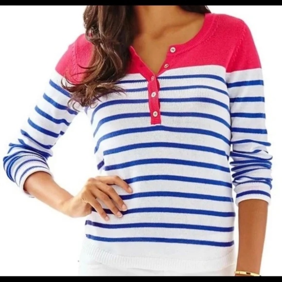 Lilly Pulitzer Adair Striped Sweater - size M - Picture 1 of 5